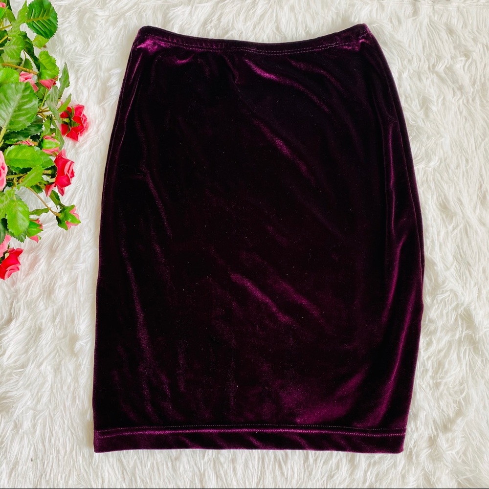 American Apparel Velvet Pencil Skirt